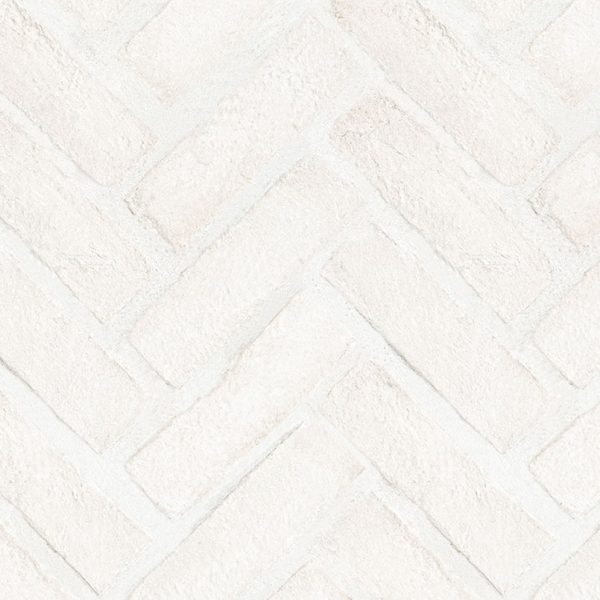 Alpine White Reclaimed Clay Brick - Herringbone  