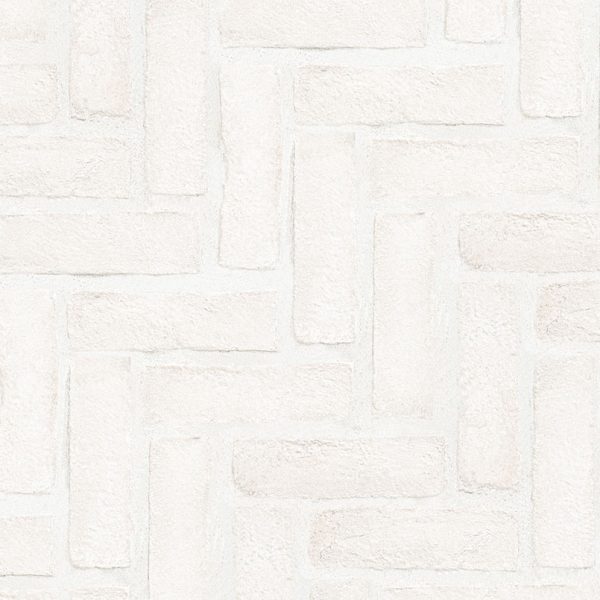 Alpine White Reclaimed Clay Brick - Herringbone  