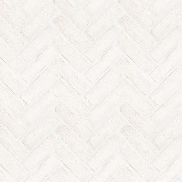 Alpine White Reclaimed Clay Brick - Herringbone  