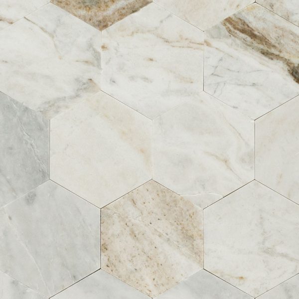 Arabescato Venato 4" Hex Peel and Stick  