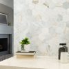 Arabescato Venato 4" Hex Peel and Stick  