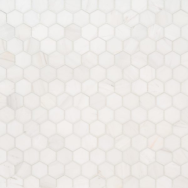 Bianco Dolomite 2” Hexagon Mosaic Tile  