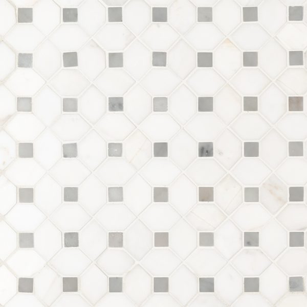 Bianco Dolomite Dotty Pattern Mosaic  