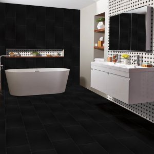 White And Black Octagon Tile  