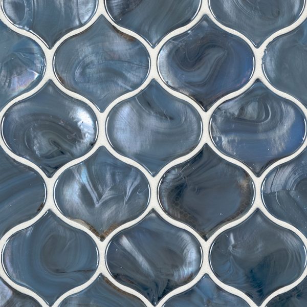 Blue Shimmer Arabesque Tile  