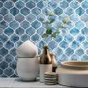 Blue Shimmer Arabesque Tile  