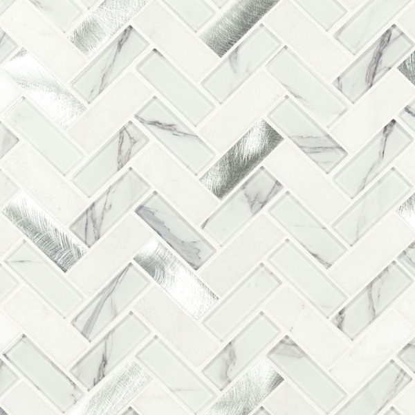 Bytle Bianco Herringbone Tile  