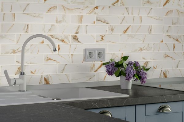 Calacatta Gold Matte 2x6 Subway Tile  