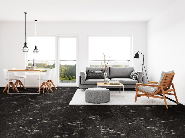 Marquina Noir Porcelain Tile  