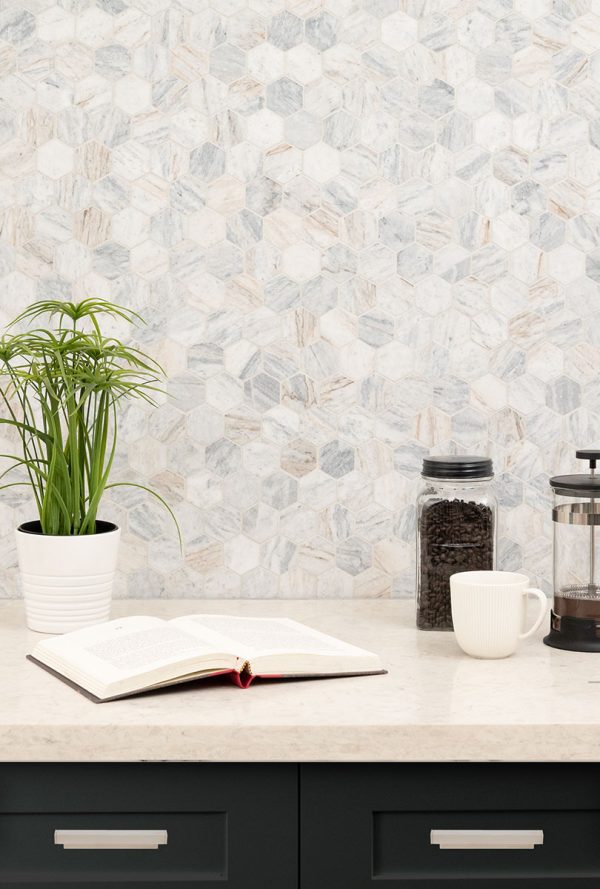 Capri Blue 2" Hexagon Mosaic Tile  