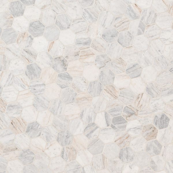 Capri Blue 2" Hexagon Mosaic Tile  