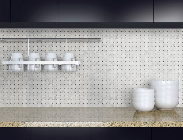 Carrara White Basketweave Tile - Honed  