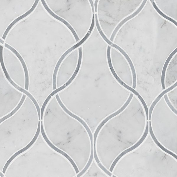 Carrara White Ellipsis Tile  
