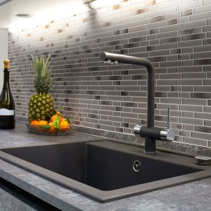 Champagne Blend Interlocking Glass Tile  