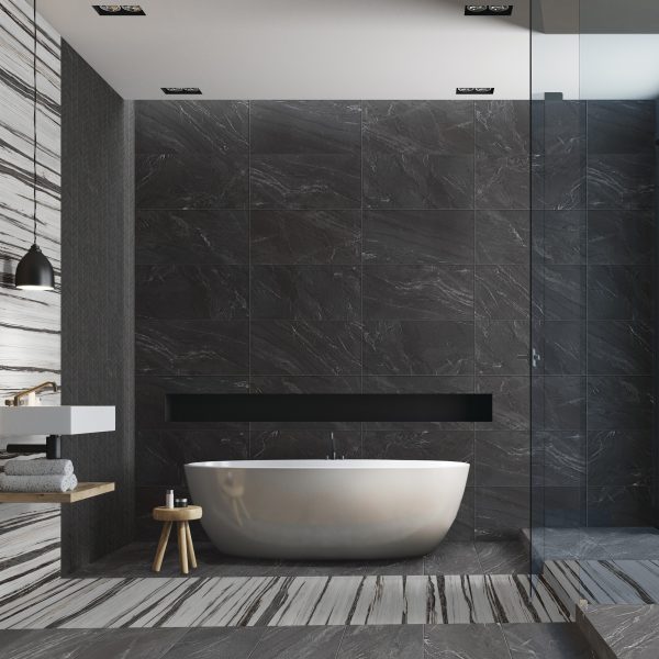 Stria Bravura VR15 Countertop, Floor, Part of: TREAD Pavers Xteriors Program, Wall Stria Bravura VR15 Countertop, Floor, Part of: TREAD Pavers Xteriors Program, Wall