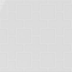 SH09 Stylish White Rectangle Arabesque Textured Wall 