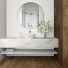 0190 Arctic White Picket Undulated Glossy Wall 