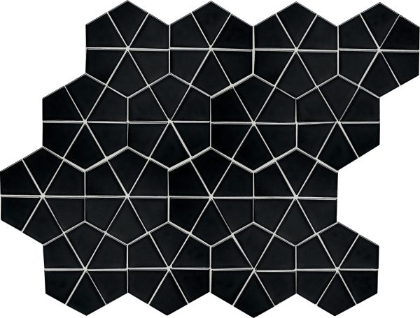 K111 Black Picket Undulated Glossy Wall K111 Black Picket Undulated Glossy Wall