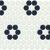 DK16 Arctic White/Black Hexagon Matte Countertop, Floor, Wall DK16 Arctic White/Black Hexagon Matte Countertop, Floor, Wall
