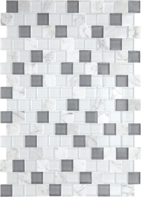 White Carrara & Glass PT48/PT49/PT52/PT53 Floor, Part of: Natural Stone Natural Stone Marble, Wall 