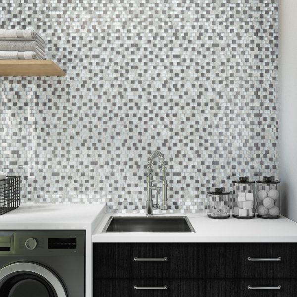 White Carrara & Glass PT48/PT49/PT52/PT53 Floor, Part of: Natural Stone Natural Stone Marble, Wall 