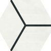 P047 Cube Positive Hexagon Cube Positive Matte Countertop, Floor, Part of: PTS Professional Tile Solution, Wall 