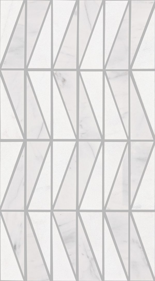 PT35 Saran White Wedge Straight Edge Mix Floor, Part of: Natural Stone Natural Stone Marble, Wall 