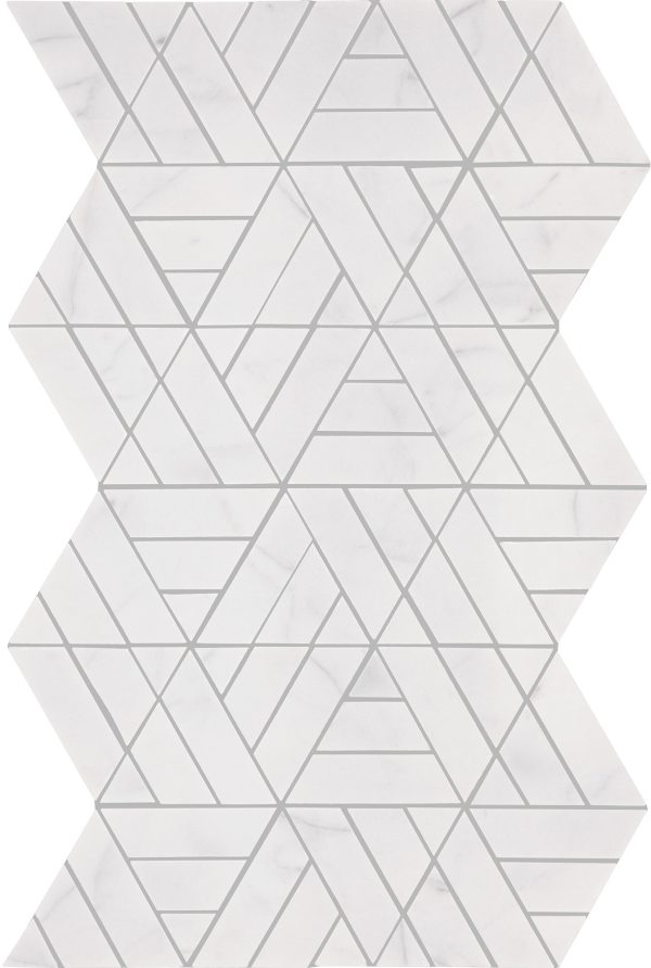 PT35 Saran White Wedge Straight Edge Mix Floor, Part of: Natural Stone Natural Stone Marble, Wall 