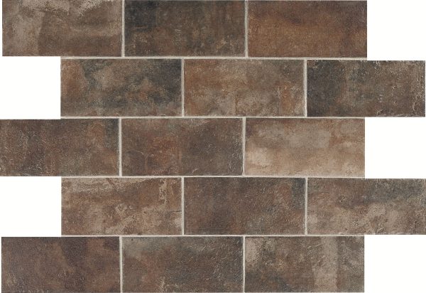 BW05 Terrace Rectangle Distressed Matte Countertop, Floor, Wall 