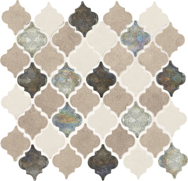 DA20 Blanc Et Beige Baroque Straight Edge Mix Floor, Wall 