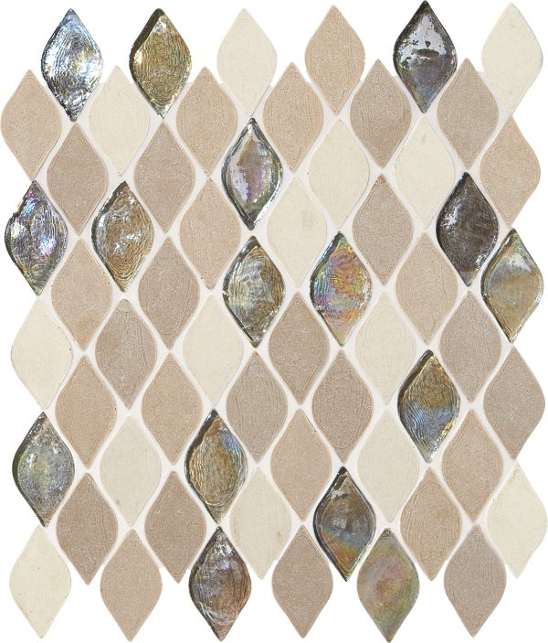 DA20 Blanc Et Beige Baroque Straight Edge Mix Floor, Wall 