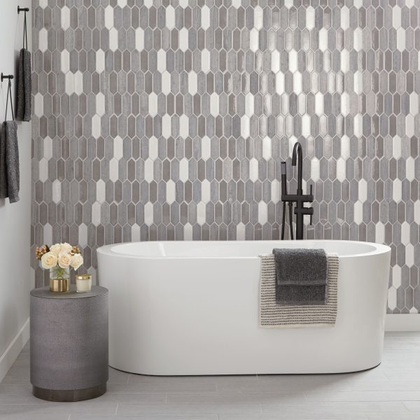 DA45 Heather Harbor Blend Picket Straight Edge Mix Floor, Part of: Natural Stone Natural Stone Limestone Natural Stone Marble, Wall 