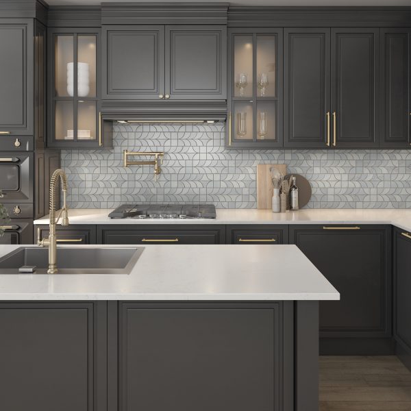 M341 Mystic Herringbone Polished Countertop, Floor, Part of: Natural Stone Natural Stone Marble, Wall 