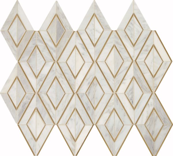 LV30 First Snow Elegance/Brass Diamond Straight Edge Polished Wall 