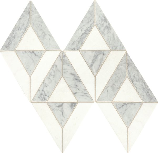 LV24 Carrara White/Thassos White Radiant Straight Edge Honed Wall LV24 Carrara White/Thassos White Radiant Straight Edge Honed Wall