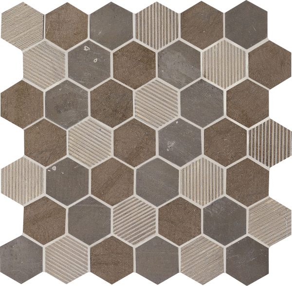 L351 Sormonne Brun Hexagon Straight Edge Mix Floor, Part of: Natural Stone Natural Stone Limestone, Wall L351 Sormonne Brun Hexagon Straight Edge Mix Floor, Part of: Natural Stone Natural Stone Limestone, Wall