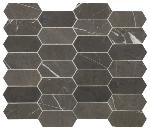 M049 Antico Scuro Elongated Hexagon Straight Edge Honed Countertop, Floor, Part of: Natural Stone Natural Stone Marble, Wall 