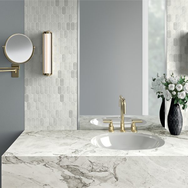 M048 Stormy Mist Rectangle Honed Countertop, Floor, Part of: Natural Stone Natural Stone Marble, Wall 