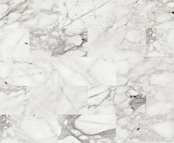 M474 Venetian Calacatta Elongated Hexagon Straight Edge Honed Countertop, Floor, Part of: Natural Stone Natural Stone Marble, Wall 