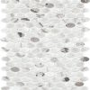 M474 Venetian Calacatta Elongated Hexagon Straight Edge Honed Countertop, Floor, Part of: Natural Stone Natural Stone Marble, Wall 