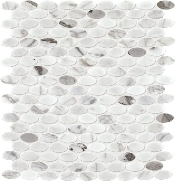M474 Venetian Calacatta Elongated Hexagon Straight Edge Honed Countertop, Floor, Part of: Natural Stone Natural Stone Marble, Wall 