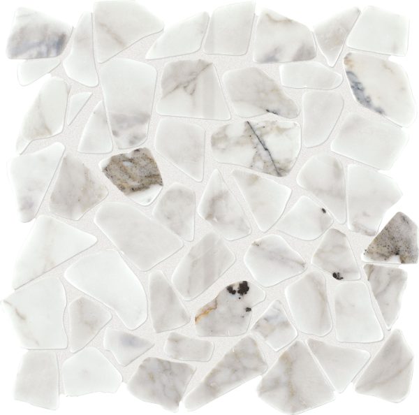 M474 Venetian Calacatta Elongated Hexagon Straight Edge Honed Countertop, Floor, Part of: Natural Stone Natural Stone Marble, Wall 