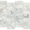 M474 Venetian Calacatta Elongated Hexagon Straight Edge Honed Countertop, Floor, Part of: Natural Stone Natural Stone Marble, Wall 
