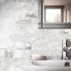 M474 Venetian Calacatta Elongated Hexagon Straight Edge Honed Countertop, Floor, Part of: Natural Stone Natural Stone Marble, Wall 