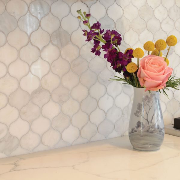 M190 First Snow Elegance Rectangle Tumbled Countertop, Floor, Part of: Natural Stone Natural Stone Marble, Wall 