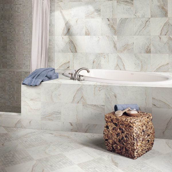 M103 Daphne White Rectangle Polished Countertop, Floor, Part of: Natural Stone Natural Stone Marble, Wall 