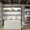 Coronado White OQ77 Countertop, Part of: ONE Quartz Surfaces®, Wall 