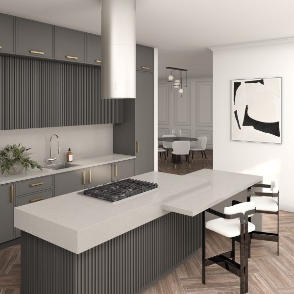 Ash Grey NQ69 Countertop, Part of: ONE Quartz Surfaces®, Wall Ash Grey NQ69 Countertop, Part of: ONE Quartz Surfaces®, Wall