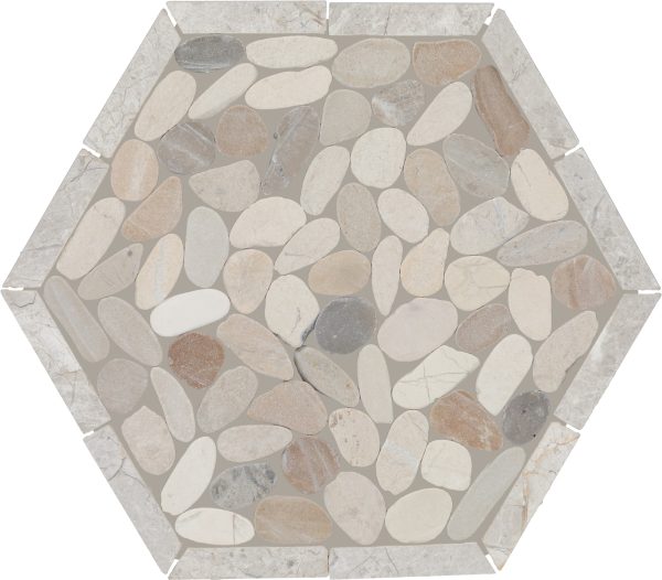 PB20 Seashell Flat Pebble Tumbled Floor, Part of: Natural Stone Natural Stone Marble, Wall 