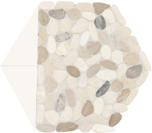 PB20 Seashell Flat Pebble Tumbled Floor, Part of: Natural Stone Natural Stone Marble, Wall 